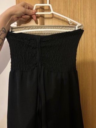 Vestido largo beige y negro talla unica