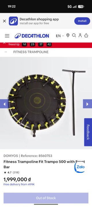Trampolín FIT TRAMPO 500