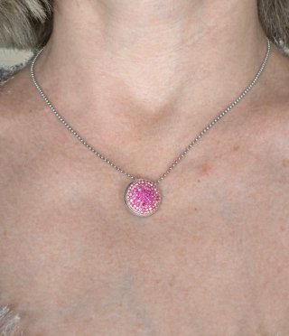 Conjunto Swarovski Anillo y Colgante Rosa