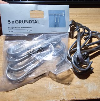 11 Ganchi IKEA GRUNDTAL in Acciaio Inox