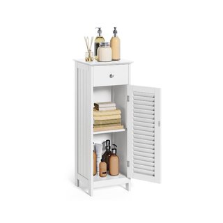 Armadietto da Bagno con Anta a Persiana · Legno