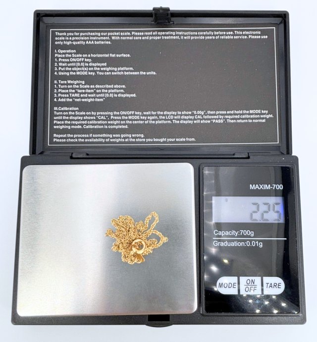 Cadena Oro 18k, Singapur, 2.25gr, 42cm