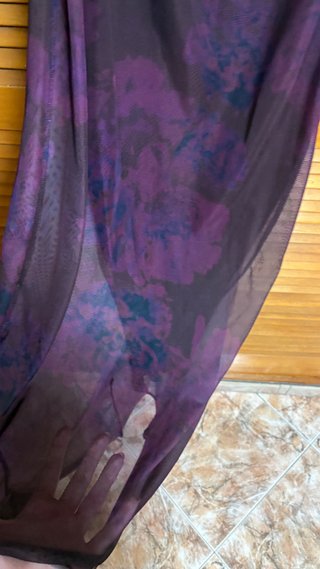 Vestido Zara morado drapeado