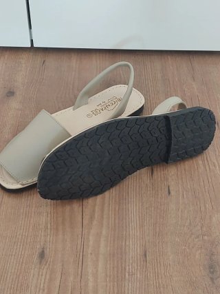 Sandalias Ibicencas Piel Talla 41 Beige