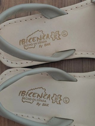 Sandalias Ibicencas Piel Talla 41 Beige