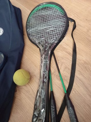 Raquetas de bádminton con funda y volante
