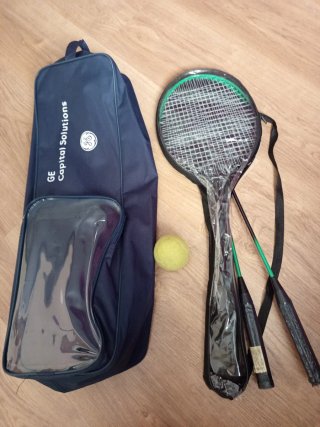 Raquetas de bádminton con funda y volante