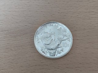 Moneda Plata Panda 1 Oz 10 Yuan 1995 China
