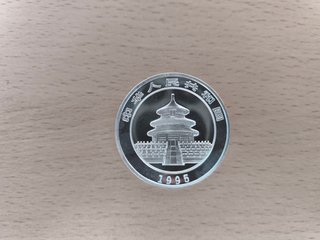 Moneda Plata Panda 1 Oz 10 Yuan 1995 China