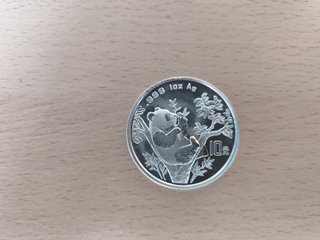Moneda Plata Panda 1 Oz 10 Yuan 1995 China