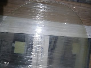 Cristal mesa ovalado