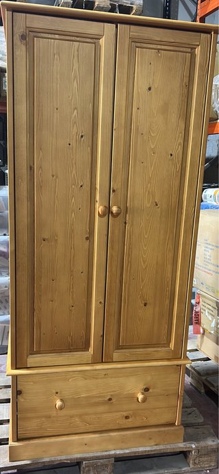 Armario de pino macizo con cajón