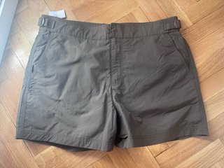 Bañador hombre marrón corto de Zara, talla L-M