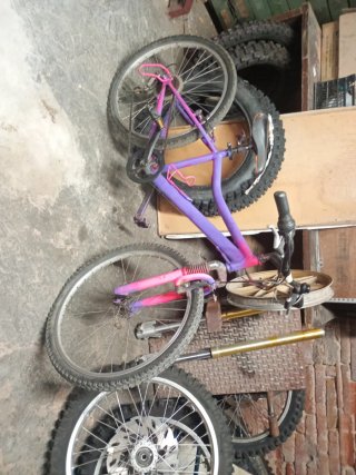 Bicicleta de Montaña Morada y Rosa