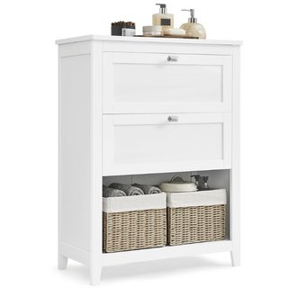 Mobile da Bagno con 2 Cassetti Bianco · Vimini · Armadi