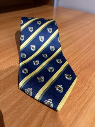 Corbata Porsche Rayas Azul y Dorado