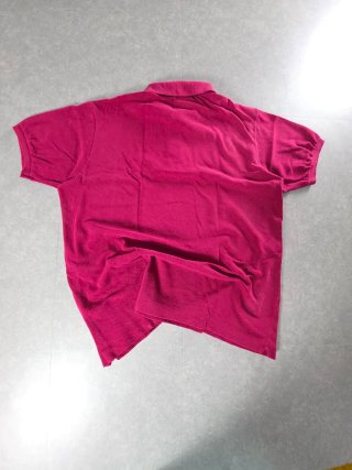 Polo Lacoste Vintage Fucsia Logo Ricamato L