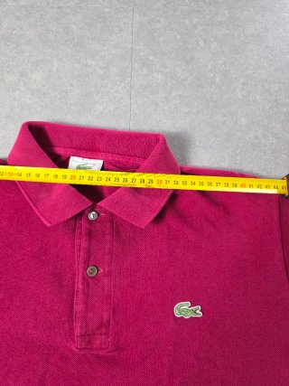 Polo Lacoste Vintage Fucsia Logo Ricamato L