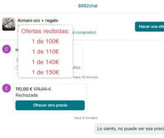 Armani oro 243€ + regalo