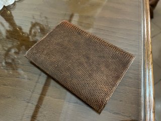 Dos Carteras Piel Serpiente Marrón