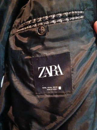 Chaqueta Zara 3/4 Hombre Gris