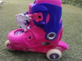 Patines infantiles rosas y morados