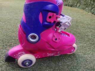 Patines infantiles rosas y morados