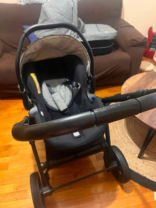 Carrito bebé 3en1 gris