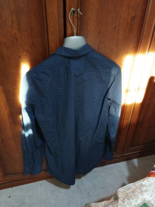 Camicia Rumford a fiorellini blu