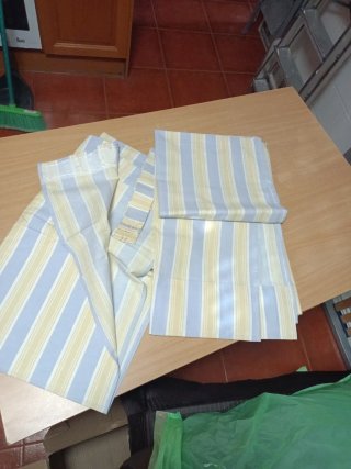Cortinas de algodón a rayas