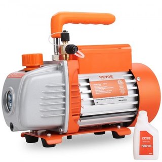 1/5 HP Single Stage Vacuum Pump, 3.5 CFM, 220-240V AC Air