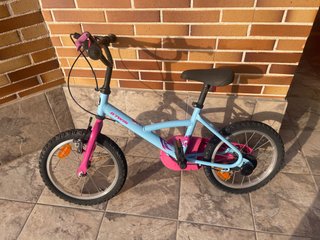 Bicicleta infantil 16'' azul y rosa