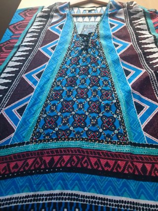 Caftán estampado playa/piscina talla única
