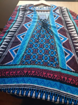 Caftán estampado playa/piscina talla única