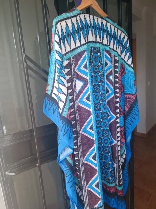 Caftán estampado playa/piscina talla única