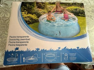 Piscina inflable transparente 183cm