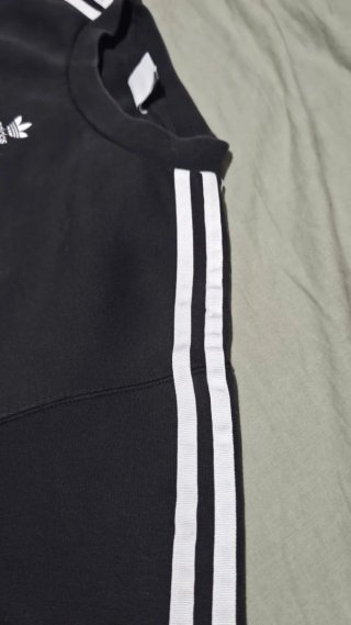 Sudadera Crop Adidas Mujer Negra
