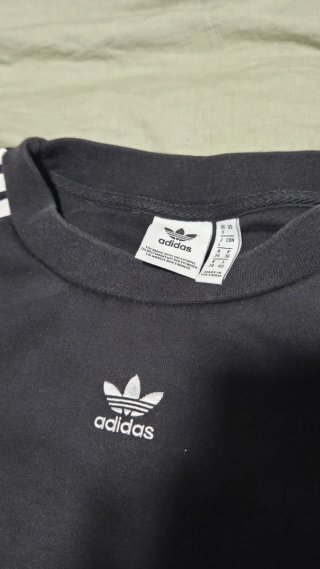 Sudadera Crop Adidas Mujer Negra