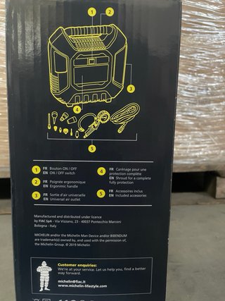 COMPRESOR MICHELIN MALETIN MB1 + 11 ACCESORIOS