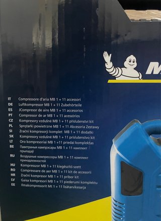 COMPRESOR MICHELIN MALETIN MB1 + 11 ACCESORIOS