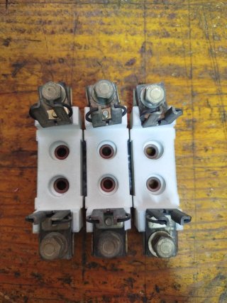 Lote 3 Base Fusible Cerámico Trifásico NH