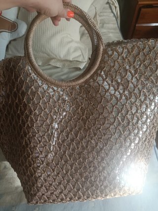 Bolso de playa DON ALGODON beige