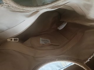 Bolso de playa DON ALGODON beige