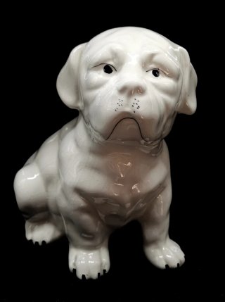 Figura vintage de cerámica precioso perro Bulldog