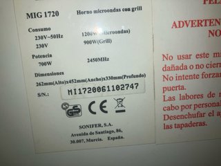 Microondas Orbegozo