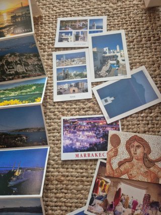 Lote de 27 Postales  Estambul Marrakech y Tunez