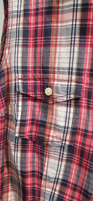 Camisa H&M cuadros sin mangas Talla S