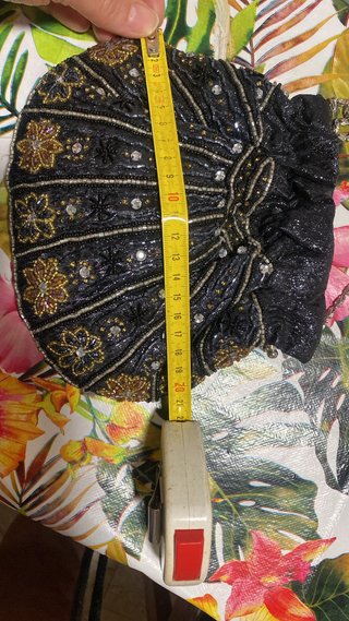 Bolso de fiesta Berini negro y dorado