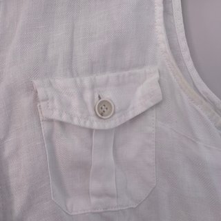 Vestido Massimo Dutti Lino Blanco Talla L