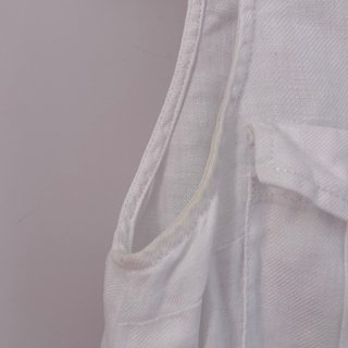 Vestido Massimo Dutti Lino Blanco Talla L
